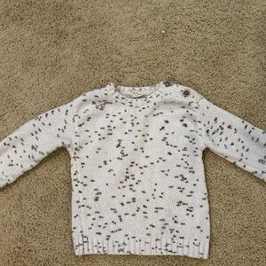 Jessica Simpson Cream and Black Speckled Kids Sweater